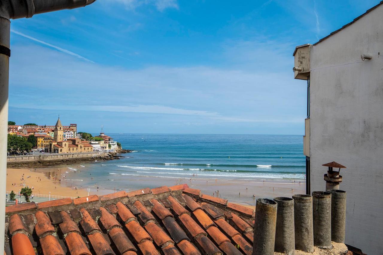 183A Apto En Pleno Centro Con Vistas Al Mar Apartment Gijón Exterior foto